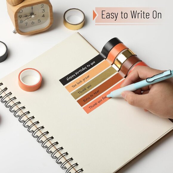 Washi Tape Set, 10 Rolls, Fiery Horizon, Decorative Tape Set, Colored Scrapbook - Picture 3 of 8